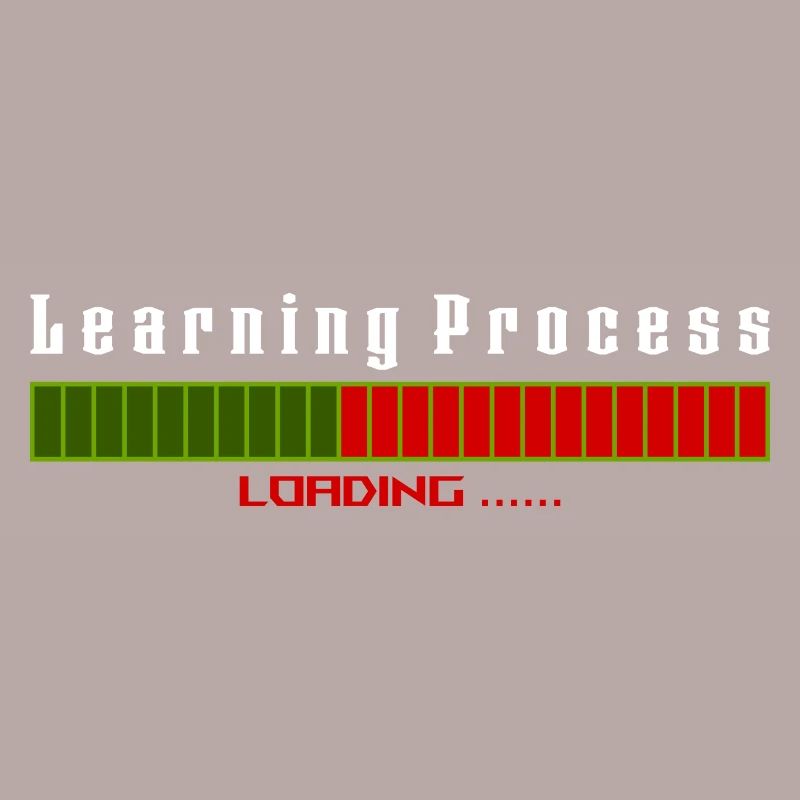 Learning Process Loading black shirt