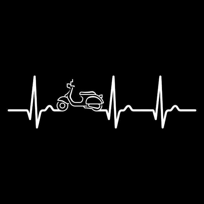 EKG Kurve - Herzkurve - Motorroller
