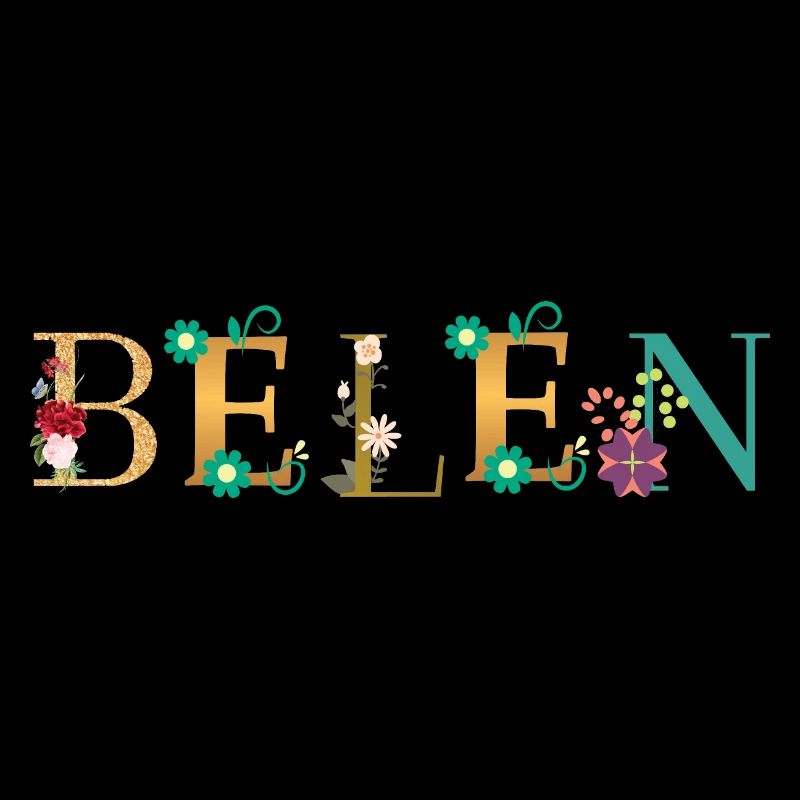 Le nom BELEN décoré de fleurs