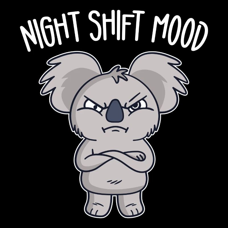 Koala Koalabär Schichtarbeiter Nachtschicht