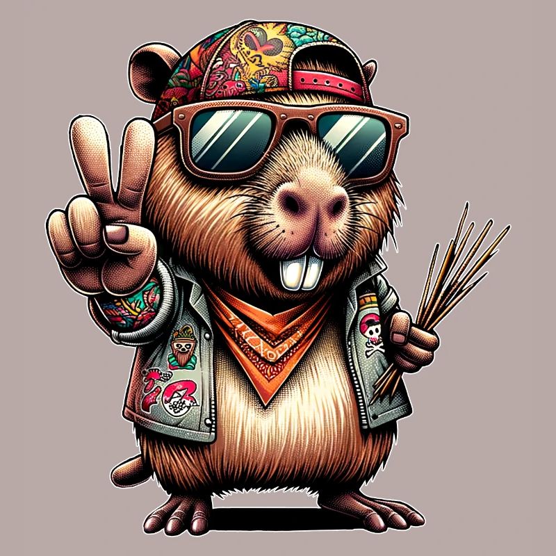 Capybara Peacezeichen