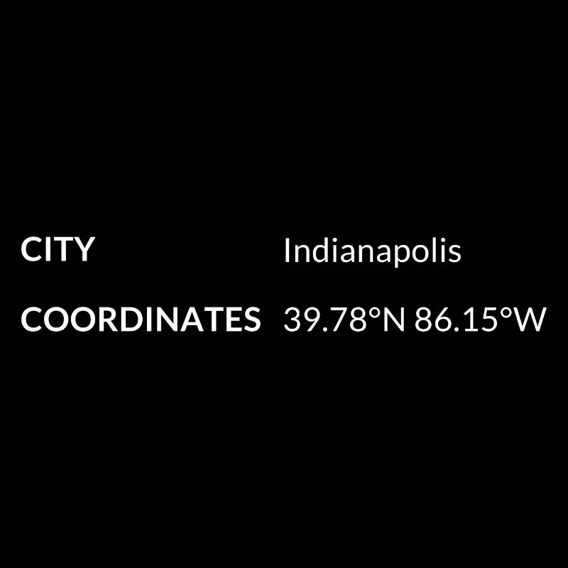 Indianapolis Indiana USA coordinates