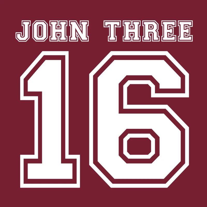 John Three 16 - Bibelvers als Geschenkidee - weiß