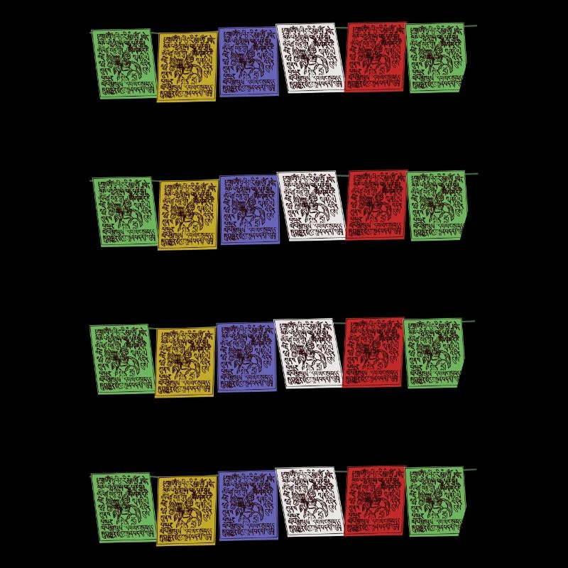 Drapeau tibétain de prière Népal Bouddhisme Drapeau