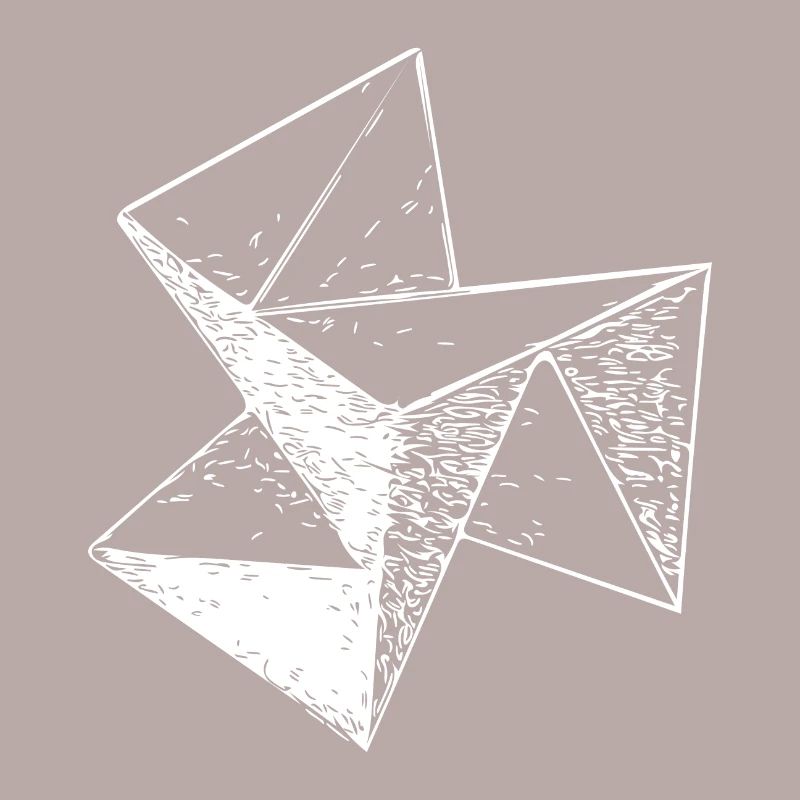 3d Vintage Triangle Cube Structure