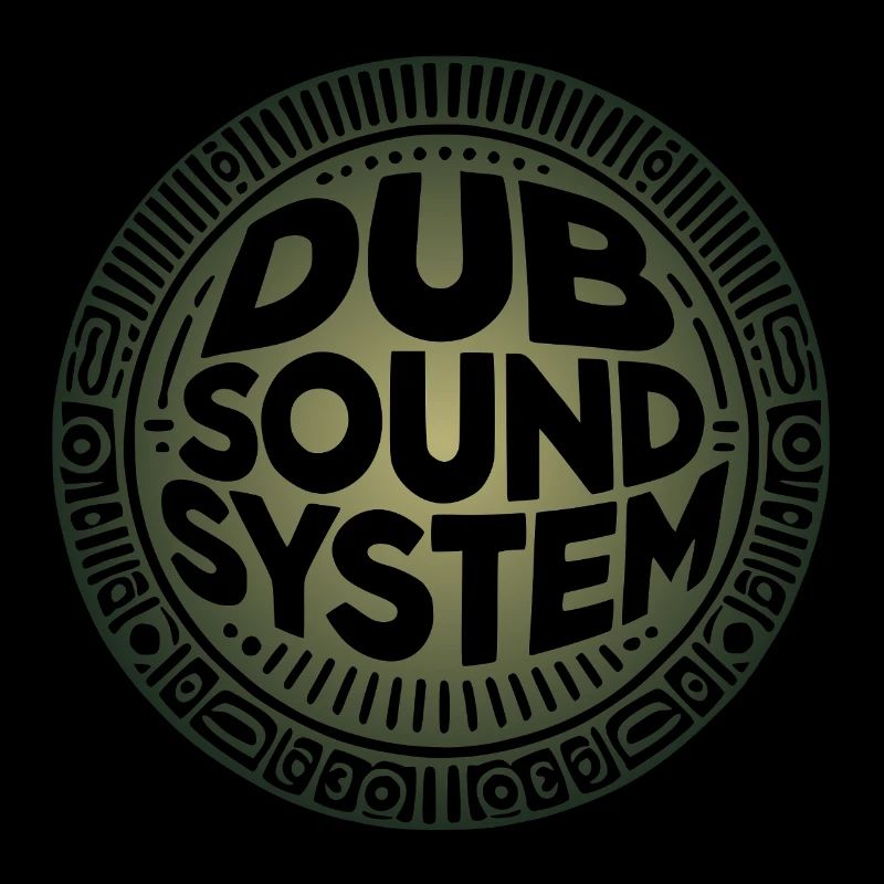 Dub sound system green yellow yellow gradient