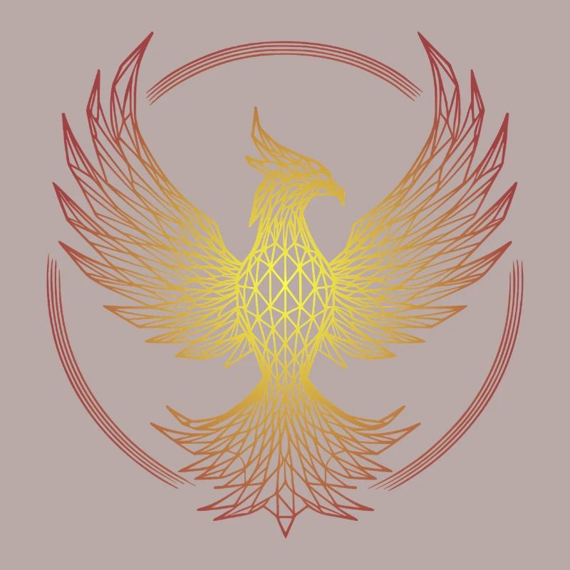 phoenix de feu polygonal