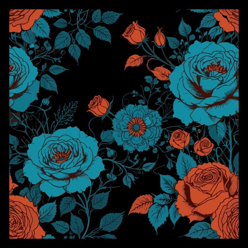 Beautiful colorful flowers pattern