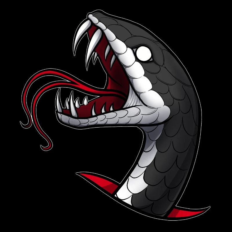 Empreinte de tête de serpent
