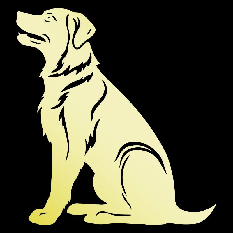 Silhouette de chien samoyède