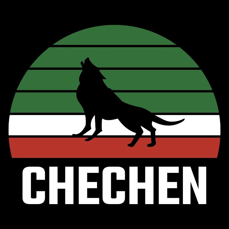 Chechnya Chechen Chechnya Borz Wolf Flag