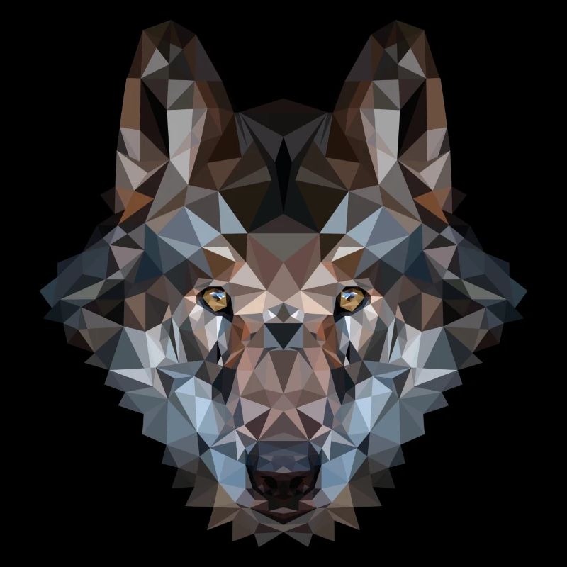 Wolf's Head | Polygon Wolf Head | Wolf geometrical
