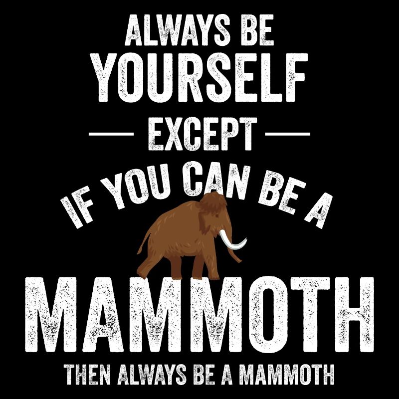 Sei ein Mammut Mammut Tier wollig