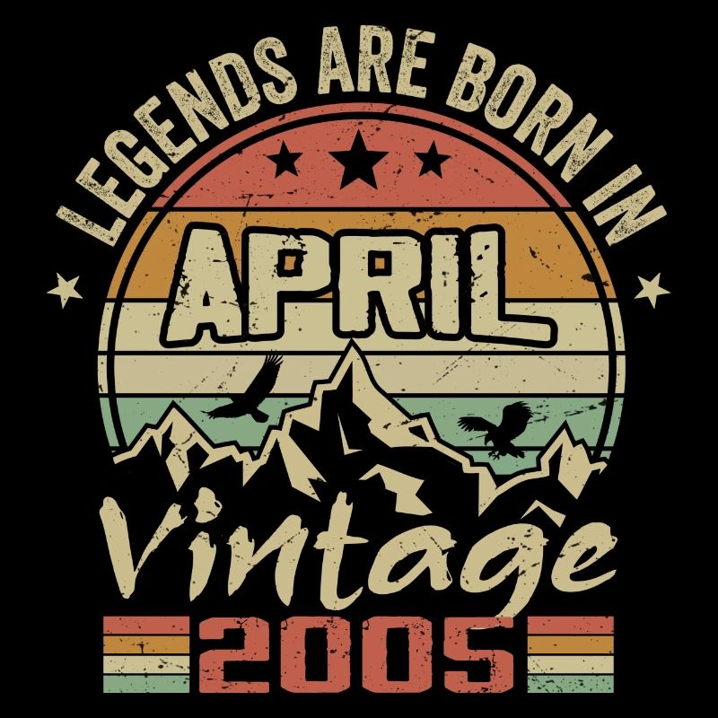 Né En Avril 2005 Vintage - Cadeau Avril 2005
