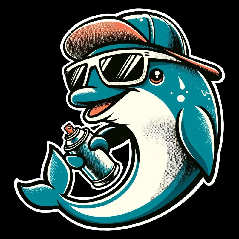 Delfin Graffiti Sprüher Sprühdose