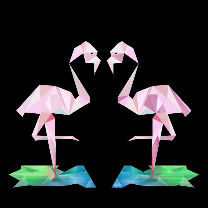 Flamingo low-poly
