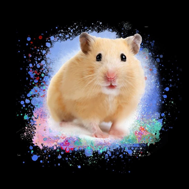 hamster, graffiti,painting,green,blue