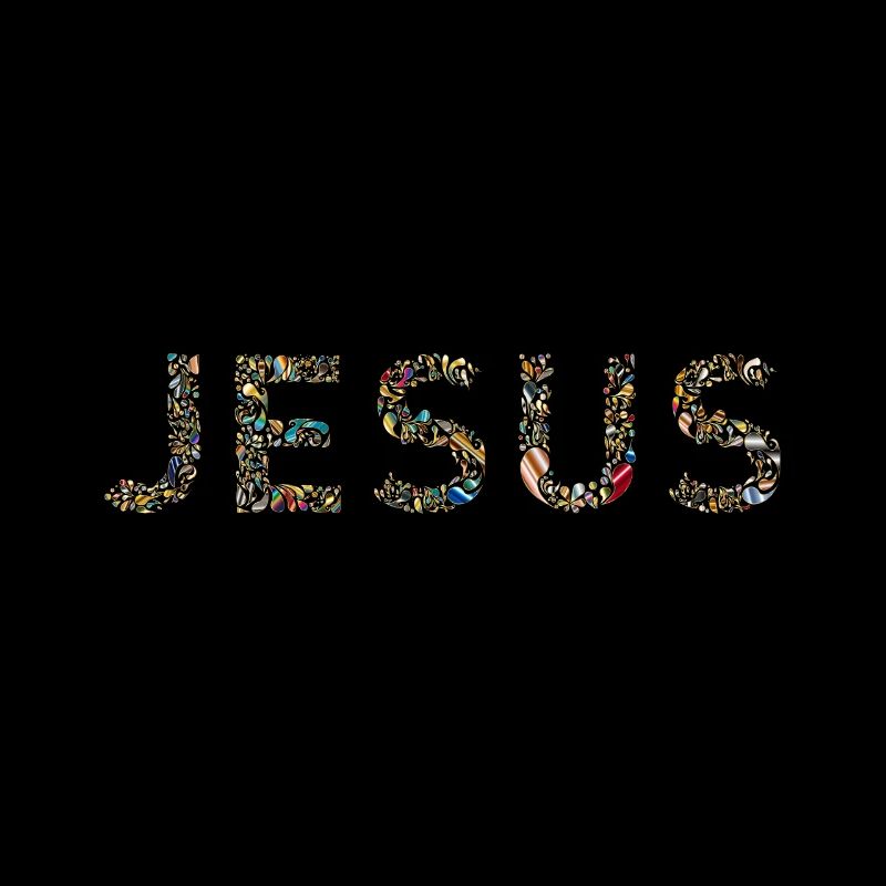 Jesus Bunte Wassertropfen Schrift