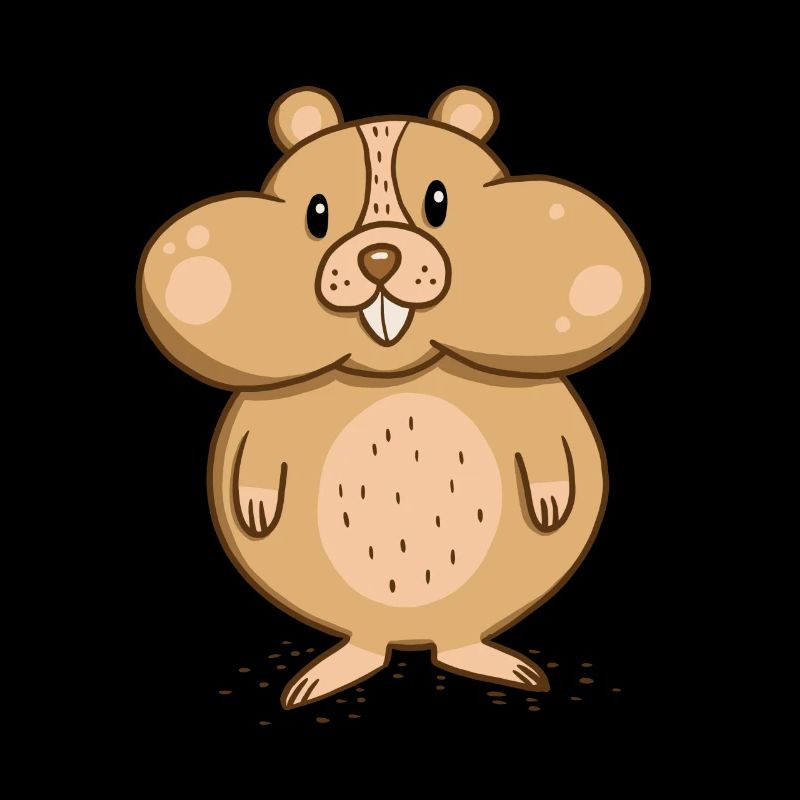 Hamster with thick cheeks