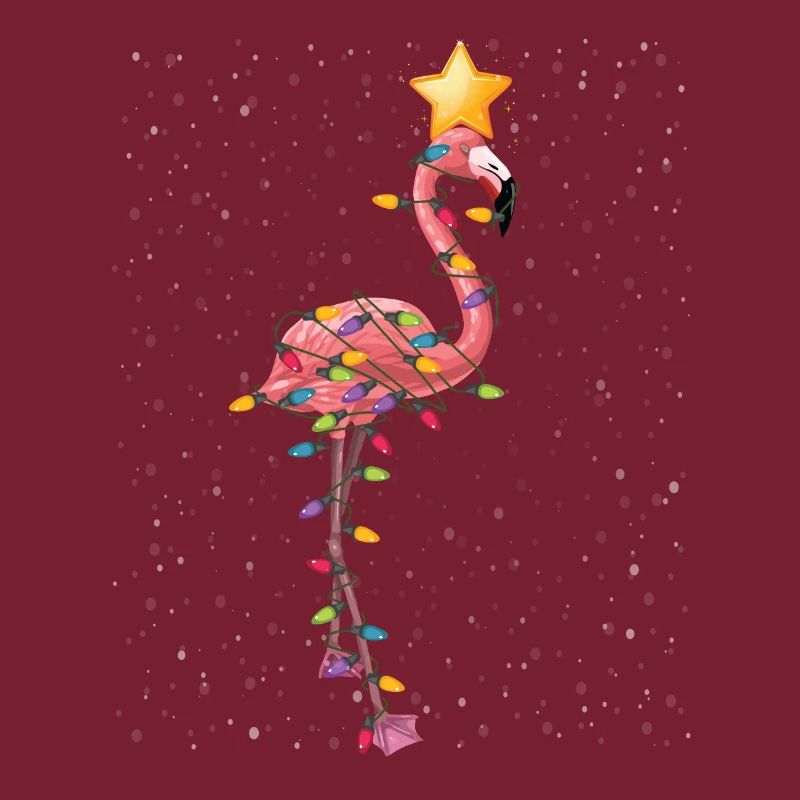 Flamingo Christmas Ornaments Tree Funny Sarcasm