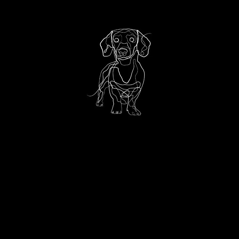 Dackel - one line drawing