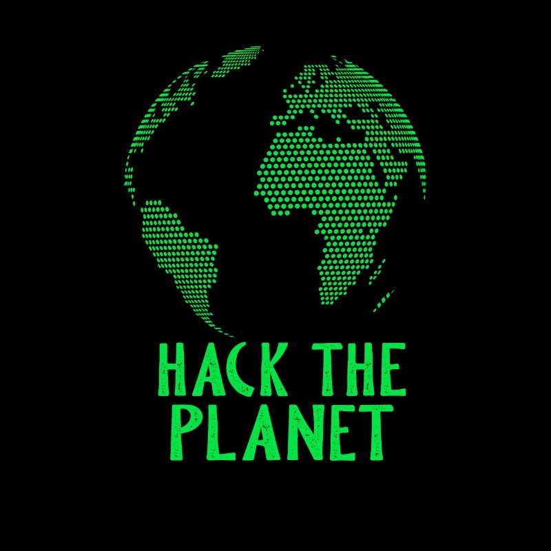 Hack the Planet Hacker Nerd Geek Security