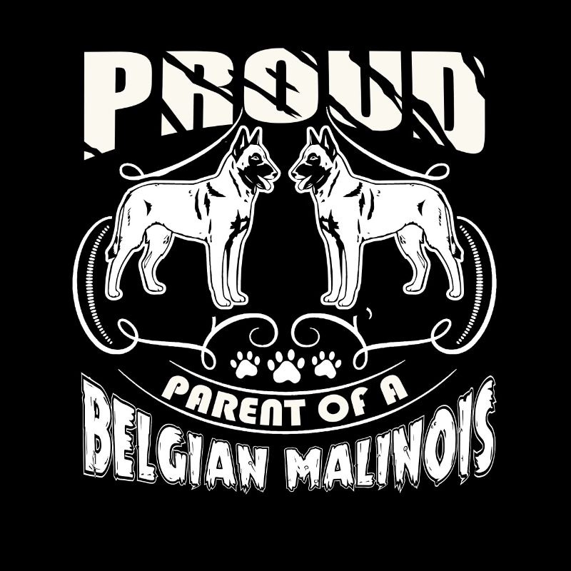 Stolze Eltern eines belgischen Malinois-Hemdes