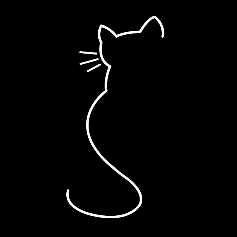 Chat Chat Dessin-traits mama de chat Cadeau