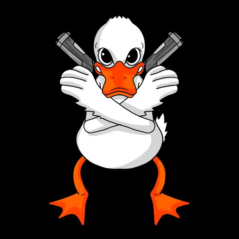 Duck with gun