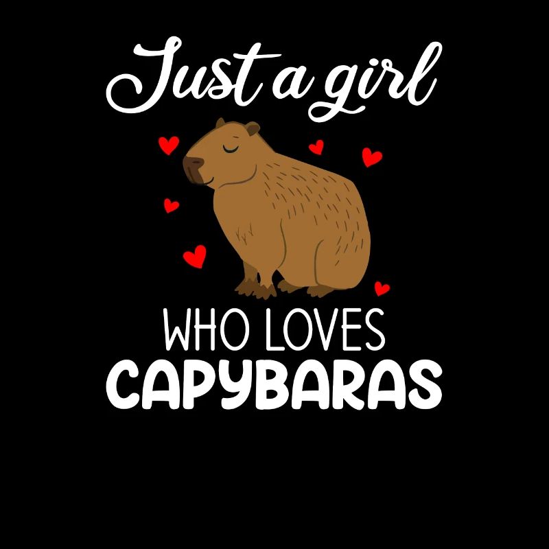 Nur ein Mädchen, das Capybara, Capybara liebt