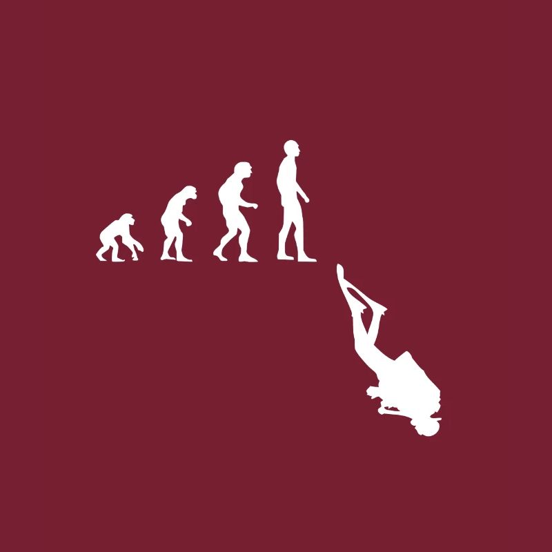 Tauchen Evolution | Menschen Entwicklung Idee