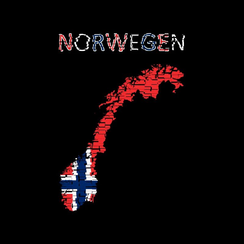 Norway Map Art Design