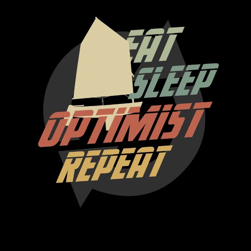 Retro Eat Sleep Optimist Répéter OPTIMIST PRESENT