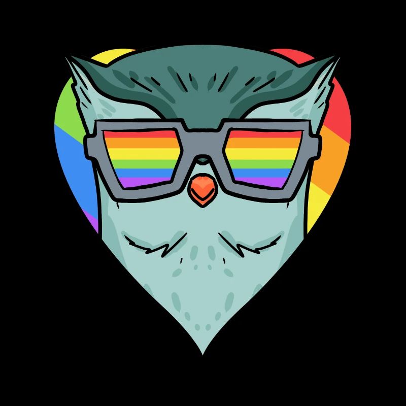 LGBT Tier Eule Regenbogen