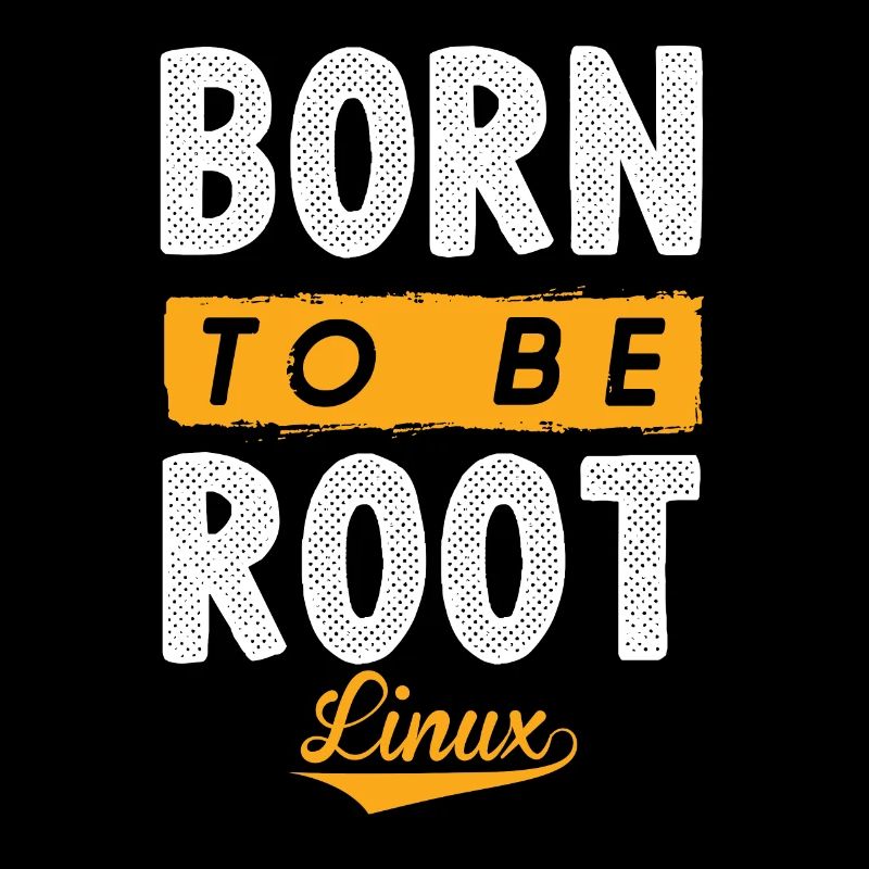 Linux né pour être Root Penguin Nerd Geek