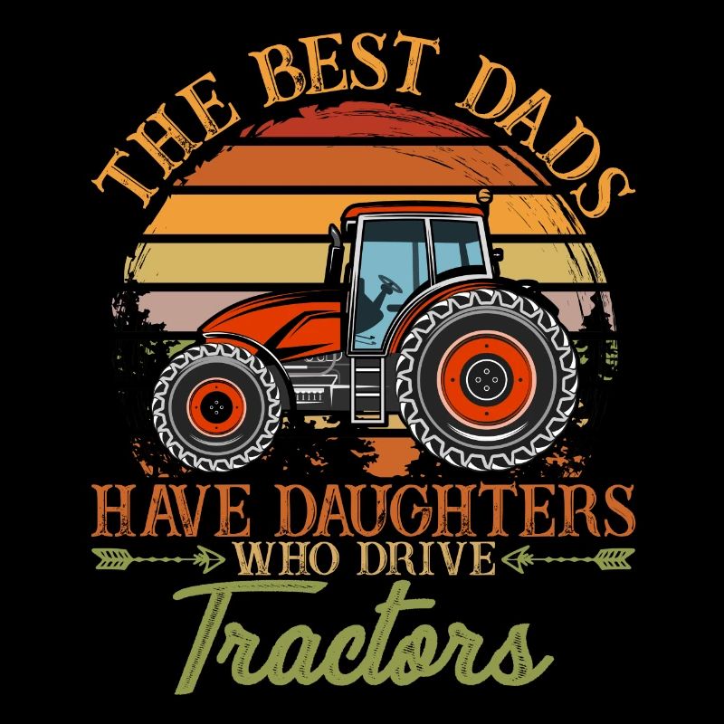 Tractor Best Dads Vintage Retro