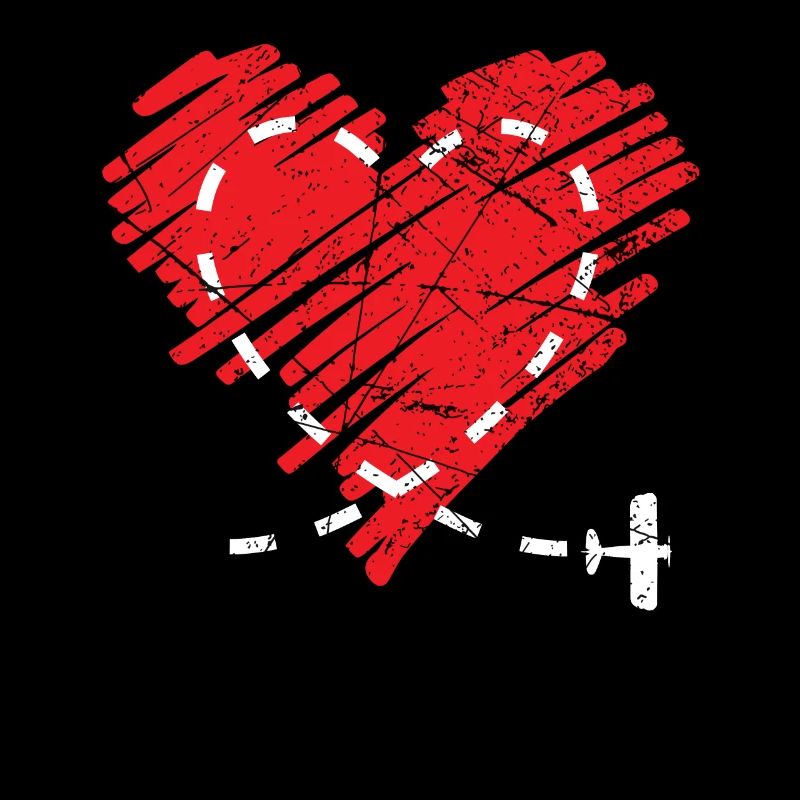 Airplane Pilot Fly Heart Destination I Gift