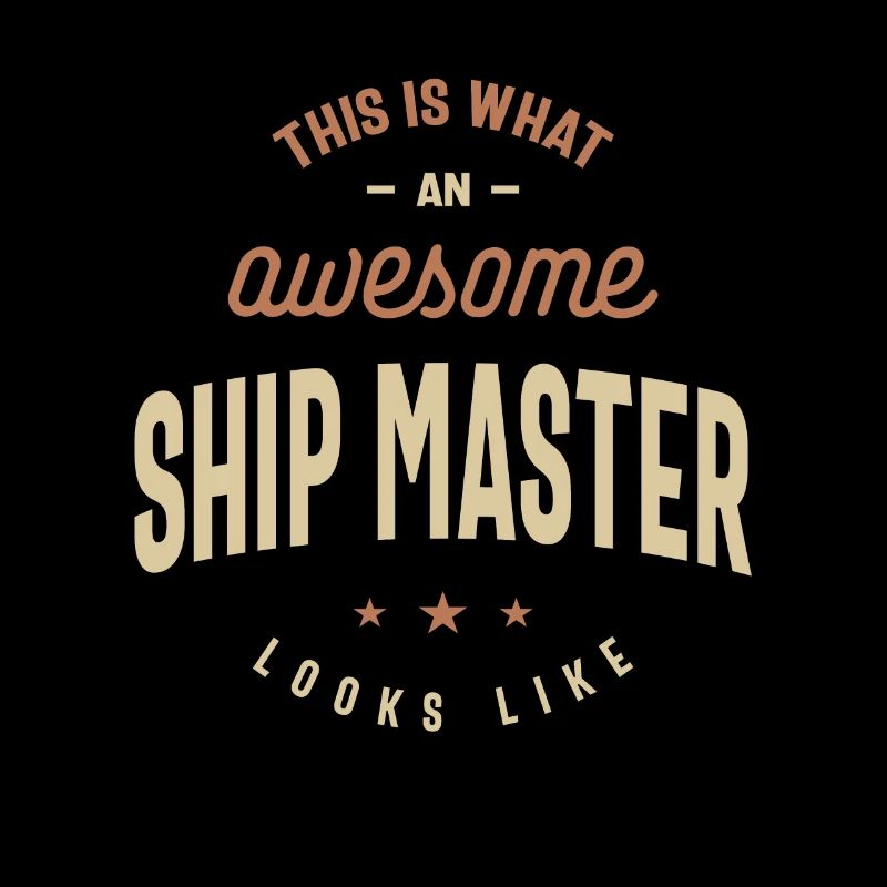 Funny Awesome Ship Master Job Occupation