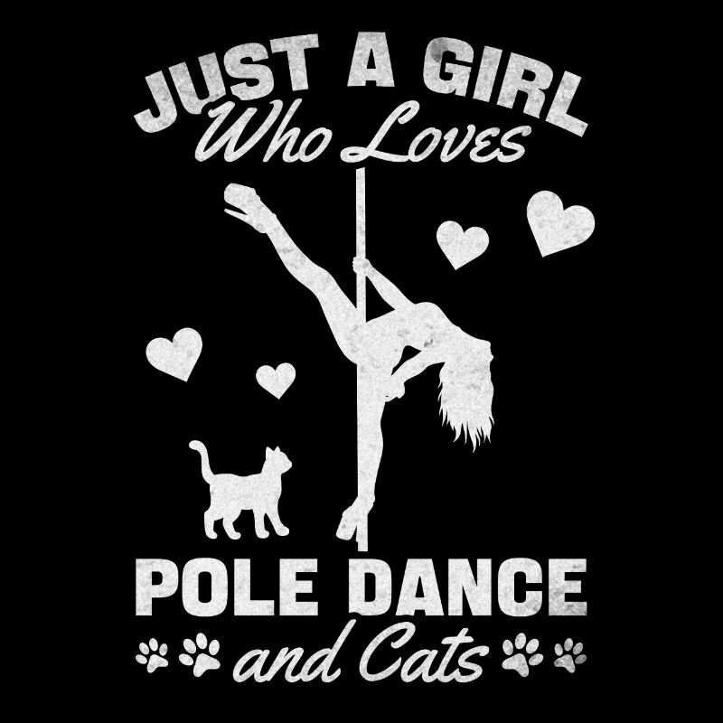 Nur ein Mädchen, das Pole Dance und Katzen liebt