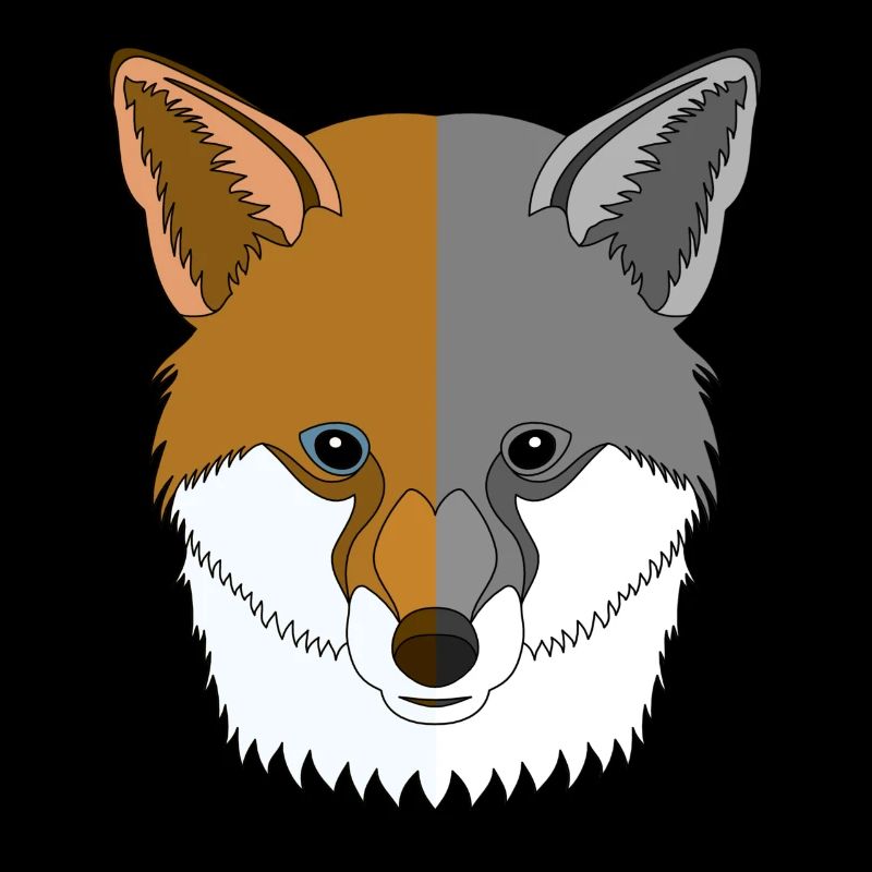 Waldtier wildes Tier Motiv mit Fuchs Design