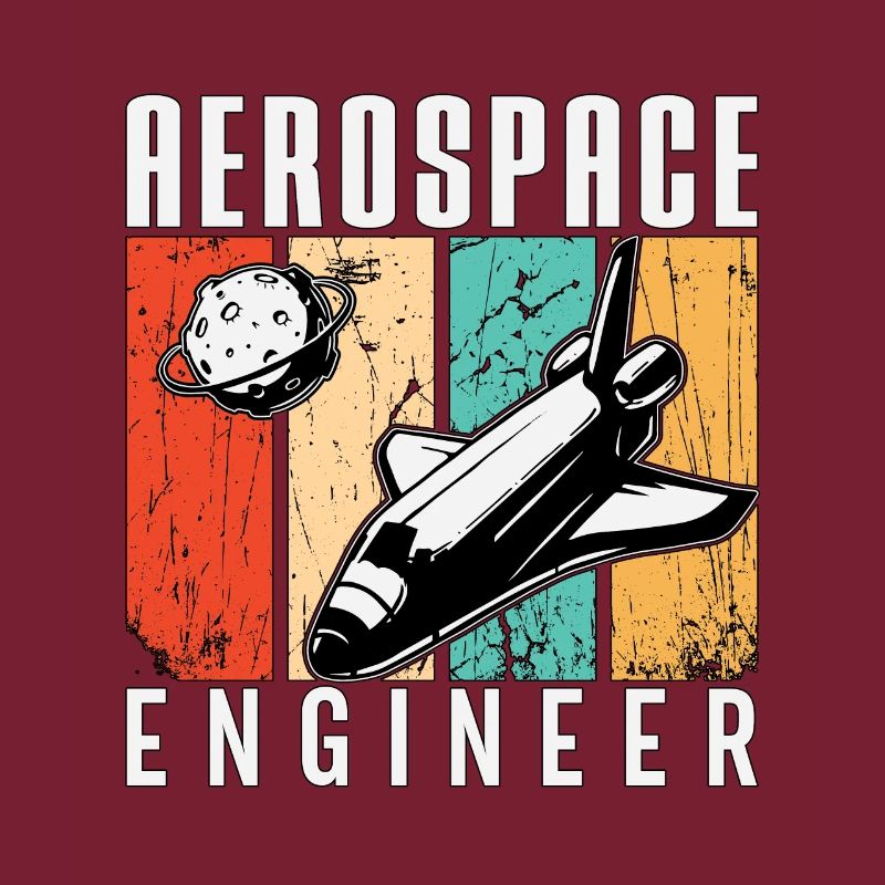 Aerospace Engineer Rocket Space Engineering Retro
