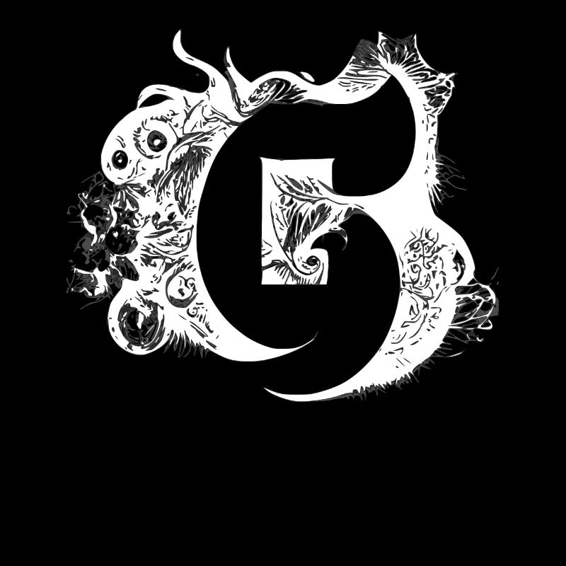 Buchstabe G Monogramm Hand gezeichnet Typografie G