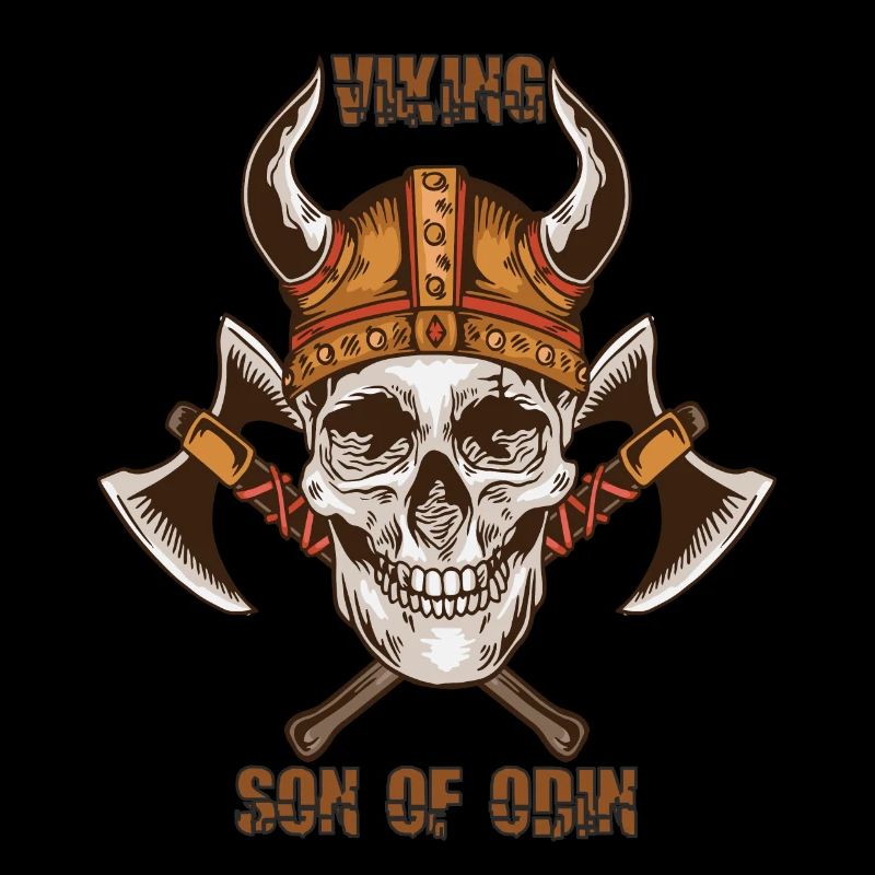 Viking Skull Axe Valhalla Warriors Mythology