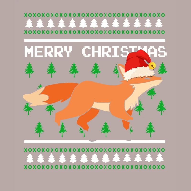 Moche pull de Noël Tshirt Renard de Noël