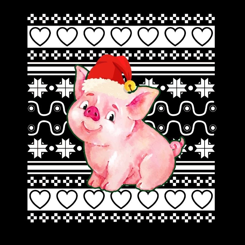 Pull de Noël moche Tshirt Cochon de Noël