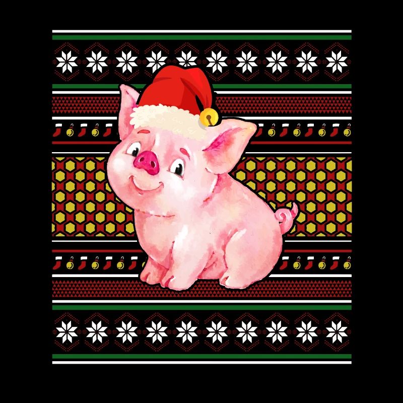 Pull de Noël moche Tshirt Cochon de Noël