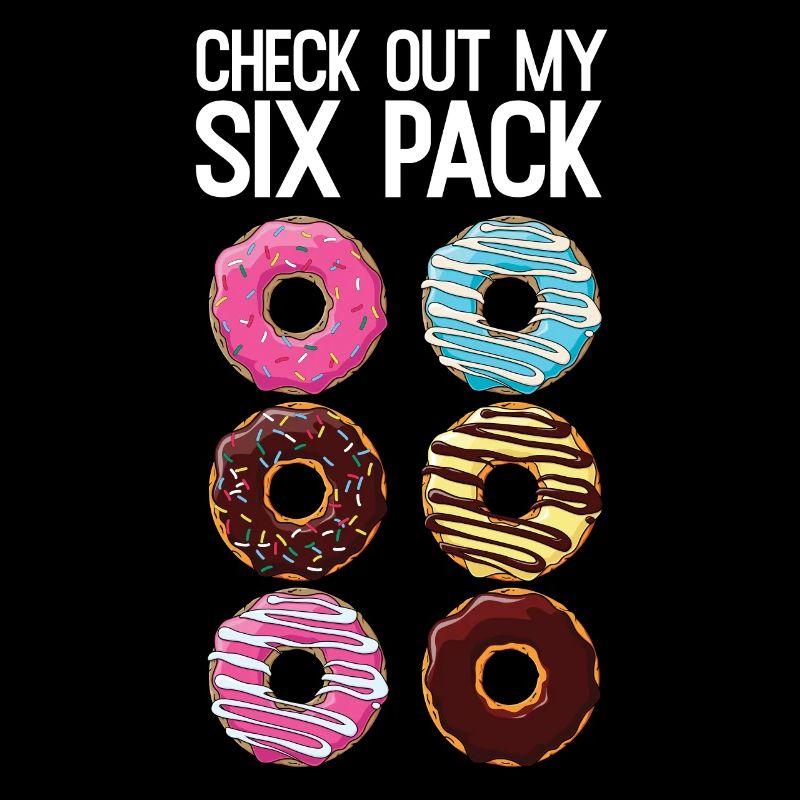 Check Out My Six Pack Funny Donut Lover Dad BOD