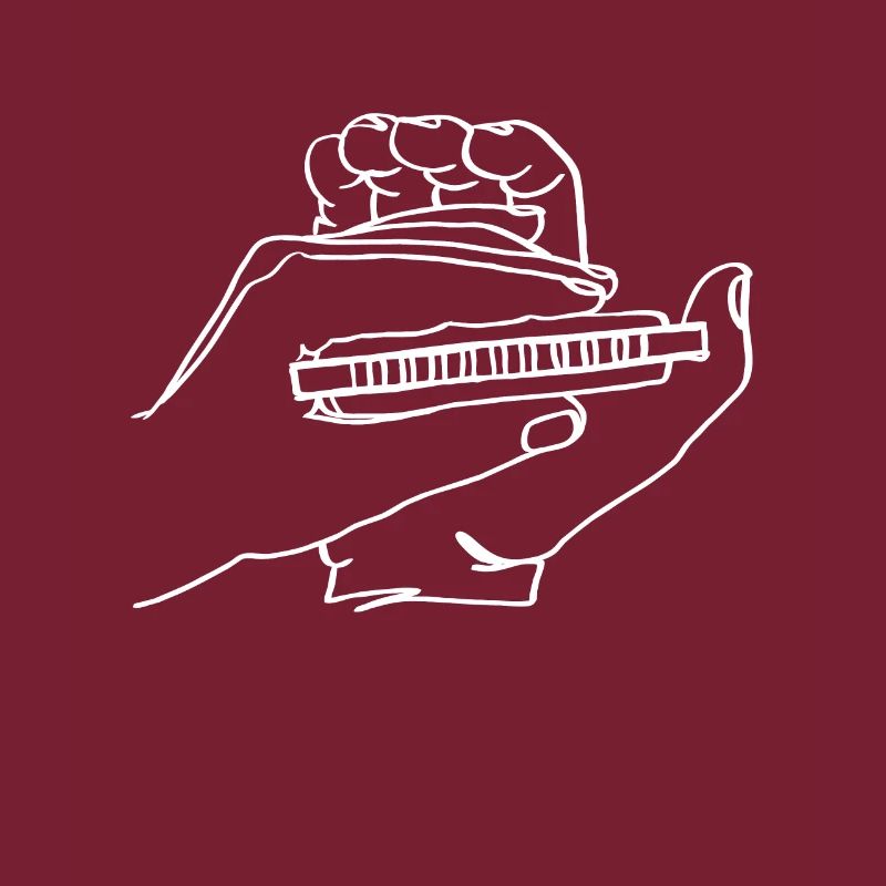 Harmonica Oneline Art - Harmonica Player