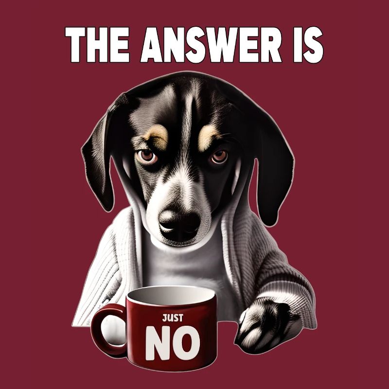 The answer is no. Grumpy Funny Dog