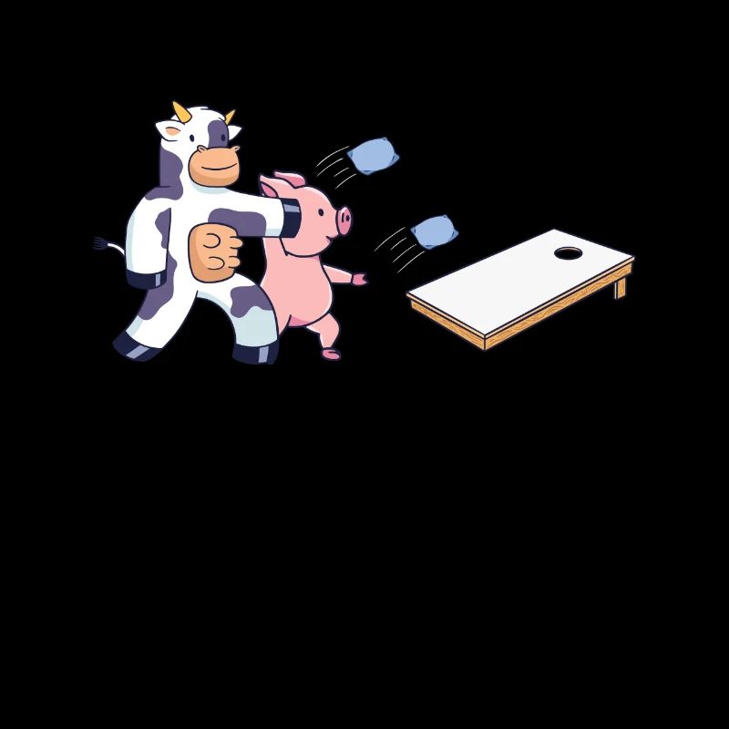 Farm Animals Plaing Cornhole - Funny Cornhole